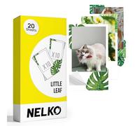 Nelko PP01 Papier Photo Autocollant 52,3x90mm, 20 Feuilles, Little Leaf