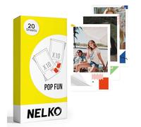 Nelko PP01 Papier Photo Autocollant 52,3x90mm, 20 Feuilles, Pop Fun