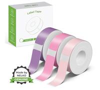 NELKO Ruban adhésif P21 authentique pour étiqueteuse, papier d'impression d'étiquettes adapté, 14 x 40 mm, ruban de rechange laminé standard pour étiqueteuse de bureau, multifonction de P21, 180