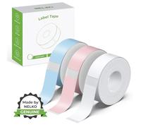 NELKO Ruban adhésif P21 authentique pour étiqueteuse, papier d'impression d'étiquettes adapté, 14 x 40 mm, remplacement d'étiquetage laminé standard, multifonction de P21, 180 rubans/rouleau, 3