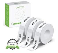 NELKO Ruban P21 pour Étiqueteuse, 14x40mm, Laminé, Blanc, 180 pcs