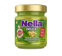 Nella Délice 200g Pâte à tartiner pistache kadaïf croustillant Crème onctueuse 25% de pistache crêpes, gaufres & desserts gourmands