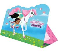 Nella the Princess Knight - Invitations pack de 8 - Papier SG25158 (taille unique) (Bleu/Vert/Rose)
