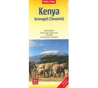 Nelles Map Landkarte Kenya - Serengeti (Tanzania), Kenia - Serengeti (Tansania), Kenya - Serengeti (Tanzanie), Kenia - Serengueti (Tanzania) 1:1.100.000