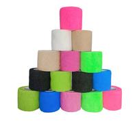 NELLHOMY 15 Rouleaux Bandage Autoadhésif, Bandes Adhésifs Extensibles, Pansement Adhésif pour Premiers Secours,les Tissus Adhésifs Respirants Pour Animal, Doigts,Main,Orteils,Pieds, 5cm x 4,5m