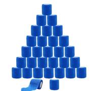 NELLHOMY 30 Rouleaux Bandage Autoadhésif, Bandes Adhésifs Extensibles, Pansement Adhésif pour Premiers Secours,les Tissus Adhésifs Respirants Pour Animal, Doigts,Main,Orteils,Pieds, 5cm x 4,5m, Bleu