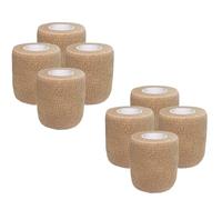 NELLHOMY 8 Rouleaux Bandage Autoadhésif, Bandes Adhésifs Extensibles, Pansement Adhésif pour Premiers Secours,les Tissus Adhésifs Respirants Pour Animal, Doigts,Main,Orteils,Pieds, 5cm x 4,5m