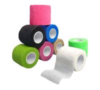 NELLHOMY 8 Rouleaux Bandage Autoadhésif, Bandes Adhésifs Extensibles, Pansement Adhésif pour Premiers Secours,les Tissus Adhésifs Respirants Pour Animal, Doigts,Main,Orteils,Pieds, 5cm x 4,5m
