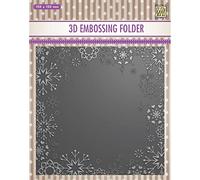Nellie's Choice Classeur de Gaufrage 3D - Cadre Flocons de Neige 15 x 15 cm - Matériel pour Scrapbooking, Cartes, DIY et Bricolage