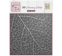 Nellie's Choice Classeur de Gaufrage 3D-Empreinte de Feuille 15 x 15 cm-Matériel pour Scrapbooking, Cartes, DIY et Bricolage, Gris