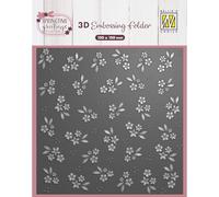 Vaessen Creative Nellie's Choice Classeur 3D Fleurs Fond 15 x 15 cm-Arrière-Plan pour Scrapbooking, Cartes, DIY et Bricolage-Matériel pour Machines de Découpe et Gaufrage, Gris, Taille unique