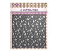 Nellie's Choice Classeur de Gaufrage 3D-Lapins & Carottes 15 x 15 cm-Matériel pour Scrapbooking, Cartes, DIY et Bricolage, Argent, 9,8 x 13,1 cm