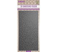 Nellie's Choice Classeur de Gaufrage 3D-Neige 10,5 x 21 cm-Matériel pour Scrapbooking, Cartes, DIY et Bricolage, Gris, 105x210mm