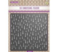 Nellie's Choice Classeur de Gaufrage 3D-Sapin de Noël 15 x 15 cm-Matériel pour Scrapbooking, Cartes, DIY et Bricolage, Argent, 150x150mm