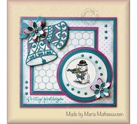 Nellie's Choice Matrice de Découpe avec Gaufrage-Carré Bulles-10,2 x 10,2 cm Stamping Matériel-Cutting Dies pour Scrapbooking Accessoires, Cartes et Décorations, Bleu, 102x102mm