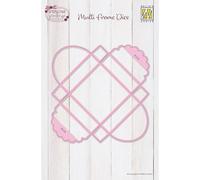 Vaessen Creative Nellie's Choice Matrice de Découpe Boîte Cadeau Plate Pâques avec Couvercle de 6 x 6 x 1,6 cm-1 Cutting Die pour Contenant Dragées, Anniversaire, Mariage, Rose, Taille unique