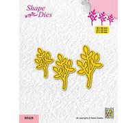Nellie's Choice Matrice de Découpe Branches-3 Pcs de 3 x 5 cm Matériel-Cutting Dies pour Scrapbooking Accessoires, Cartes et Décorations, Jaune, 30x50 / 25x42 / 21x35mm