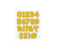 Nellie's Choice Matrice de Découpe-Chiffres-23 Pcs-1,1 x 0,9 cm Matériel-Cutting Dies pour Scrapbooking Accessoires, Cartes et Décorations, Jaune, 11x9mm