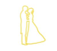 Nellie's Choice Matrice de Découpe Couple Marié-6,3 x 9,9 cm Matériel-Cutting Dies pour Scrapbooking Accessoires, Cartes et Décorations, Jaune, 63x99mm