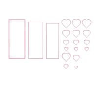 Nellie's Choice Matrice de Découpe Cœur - 19 Multi Frame Dies de 8,5 x 20,5 cm - Scrapbooking Matériel - Cutting Dies pour Scrapbooking Accessoires, Cartes et Décorations