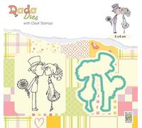 Nellie's Choice Matrice de Découpe et Tampon Transparent - Mariage de 5 x 6 cm - Scrapbooking Matériel - Cutting Die et Clear Stamp pour Scrapbooking Accessoires, Cartes et Décorations