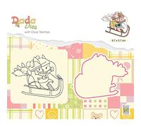 Nellie's Choice Matrice de Découpe et Tampon Transparent Noël - Animal de 6,7 x 5,7 cm - Scrapbooking Matériel - Cutting Die et Clear Stamp pour Scrapbooking Accessoires, Cartes de Noël et Décorations