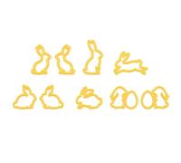 Nellie's Choice Matrice de Découpe-Lapins-9 Pcs-2,6 x 3,2 cm Matériel-Cutting Dies pour Scrapbooking Accessoires, Cartes et Décorations, Jaune, 26x32mm