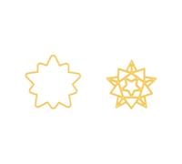 Nellie's Choice Matrice de Découpe Noël-Étoile de 7,5 x 7,5 cm Matériel-Cutting Dies pour Scrapbooking Accessoires, Cartes et Décorations, Jaune, 75x75mm