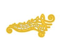 Nellie's Choice Matrice de Découpe Notes de Musique-9,1 x 4,3 cm Matériel-Cutting Dies pour Scrapbooking Accessoires, Cartes et Décorations, Jaune, 91x43mm