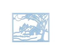 Nellie's Choice Matrice de Découpe Paysage de Noël - Hiver et Clair de Lune de 13,6 x 10,6 cm - Scrapbooking Matériel - Cutting Dies pour Scrapbooking Accessoires, Cartes et Décorations