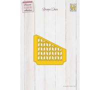 Nellie's Choice Matrice de Découpe-Pochette de Rangement avec Motif Chevron-9,7 x 8,9 cm-Scrapbooking Matériel-Cutting Dies pour Planificateurs, Bullet Journals et Décorations, Jaune