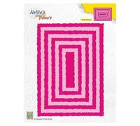 Nellie's Choice Matrice de Découpe Rectangle-9 Multi Frame 11,3 x 15,7 cm Matériel-Cutting Dies pour Scrapbooking Accessoires, Cartes et Décorations, Rose, 113x157mm