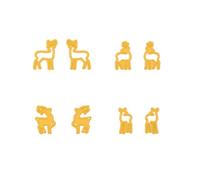 Nellie's Choice Matrice de Découpe Rennes-8 Pcs de 2,3 x 2,9 cm Matériel-Cutting Dies pour Scrapbooking Accessoires, Cartes et Décorations, Jaune, 13x25 / 15x27 / 23x29 / 18x27mm