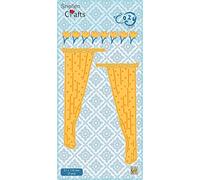 Nellie's Choice Matrice de Découpe Rideaux-2 Pcs de 5,1 x 11 cm Matériel-Cutting Dies pour Scrapbooking Accessoires, Cartes et Décorations, Jaune, 51x110mm