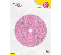 Nellie's Choice Matrice de Découpe Rond Double Pointillé - 9 Multi Frame Dies de 12,3 x 12,3 cm - Scrapbooking Matériel - Cutting Dies pour Scrapbooking Accessoires, Cartes et Décorations