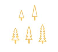 Nellie's Choice Matrice de Découpe Sapin de Noël-5 Pcs de 10 x 6 cm Matériel-Cutting Dies pour Scrapbooking Accessoires, Cartes et Décorations, Jaune, 100x60mm