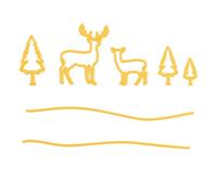 Nellie's Choice Matrice de Découpe Sapins et Rennes - 7 Pcs de 1,6 x 3,2 cm à 21 cm - Scrapbooking Matériel - Cutting Dies pour Scrapbooking Accessoires, Cartes et Décorations