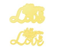 Nellie's Choice Matrice de Découpe Texte-All You Need is Love-4,5 x 8,5 cm Matériel-Cutting Dies pour Scrapbooking Accessoires, Cartes et Décorations, Jaune, 45x85mm