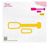 Nellie's Choice Matrice de Découpe Tickets et Étiquettes-2 Pcs de 1,9 x 10,3 cm Matériel-Cutting Dies pour Scrapbooking Accessoires, Cartes et Décorations, Jaune, 19x103 / 13x32mm