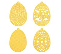 Nellie's Choice Matrice de Découpe Œufs de Pâques-4 Pcs-5,7 x 8,3 cm Matériel-Cutting Dies pour Scrapbooking Accessoires, Cartes et Décorations, Jaune, 57x83mm
