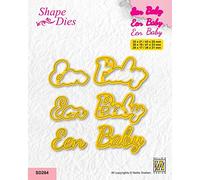 Nellie's Choice Matrices de découpe en métal pour scrapbooking, bricolage et loisirs créatifs, jaune, 39 x 21 mm