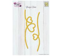 Nellie's Choice Matrices de Découpe - Ligne Pointillée avec Cœurs - 2 Pcs de 14 x 3 x 2 cm - Scrapbooking Matériel et Accessoires pour Loisirs Créatifs - Cutting Dies pour Cartes