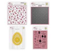 Nellie's Choice Matrices de Découpe, Pochoir, Tampons Transparents et Classeur de Gaufrage - 22 Pcs pour Pâques et Printemps - Cutting Dies, Tampons Silicone et Scrapbooking Matériel pour Cartes