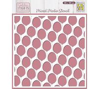 Nellie's Choice Pochoir Ballons 15 x 15 cm - Scrapbooking Matériel Réutilisable pour Peinture, Mandala, Bullet Journal et Cartes