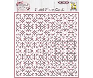 Nellie's Choice Pochoir Carreau de Pâques 15 x 15 cm - Scrapbooking Matériel Réutilisable pour Peinture, Mandala, Bullet Journal et Cartes