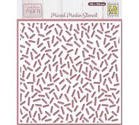 Nellie's Choice Pochoir Confetti 15 x 15 cm - Scrapbooking Matériel Réutilisable pour Peinture, Mandala, Bullet Journal et Cartes