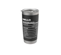 Nello Valeur Nutritive Nom Drôle Gobelet isotherme en acier inoxydable double paroi
