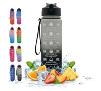 NelQuieOra Gourde de motivation 1L blanche et noire - hydratation intelligente