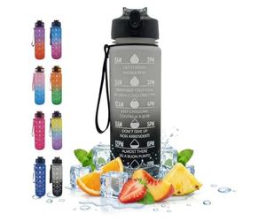 NelQuieOra Gourde de motivation 1L blanche et noire - hydratation intelligente