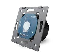 NELS 701.11W Interrupteur mural à écran tactile avec lumière LED 1 voie 1 voie Blanc Verre cristal